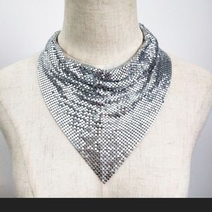 Silver Chainmail Handkerchief Necklace